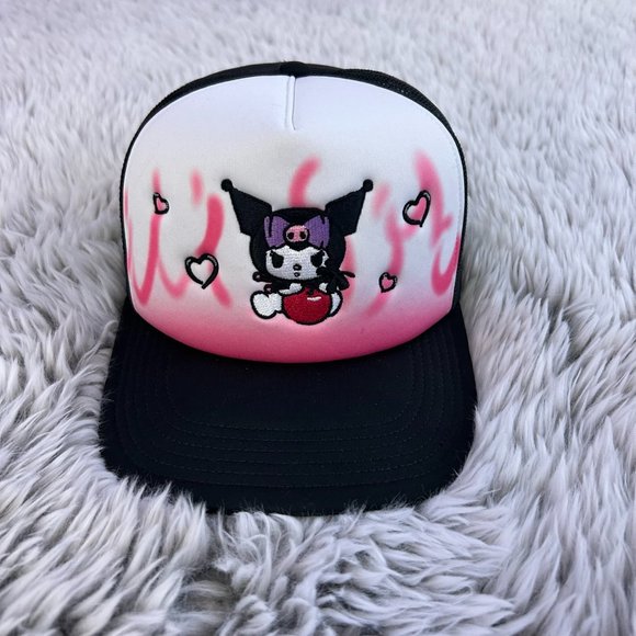 Sanrio Accessories - Kuromi Flat Brim Trucker Hat